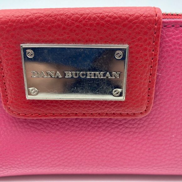 Dana Buchman  Leather Wallet Red/Pink Color - Picture 2 of 8